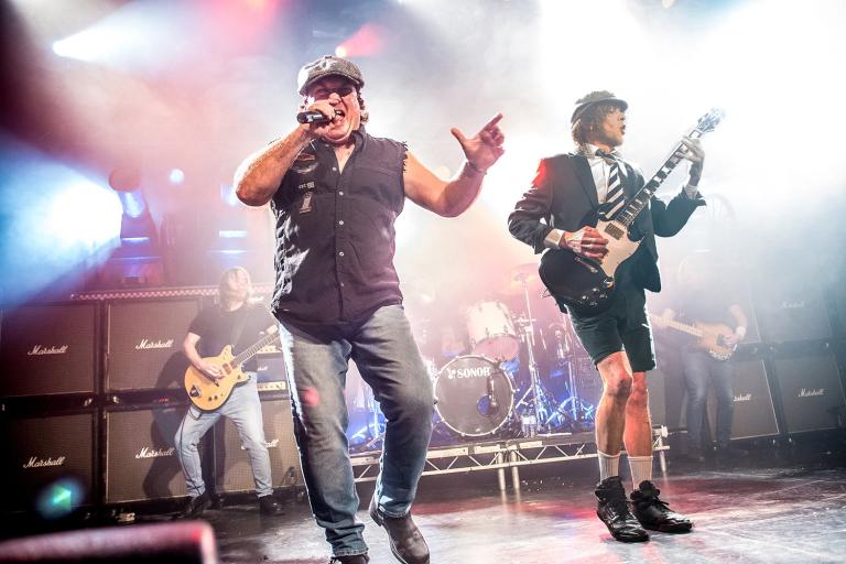 Band performing on stage