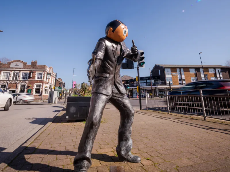 A statue of Frank Sidebottom
