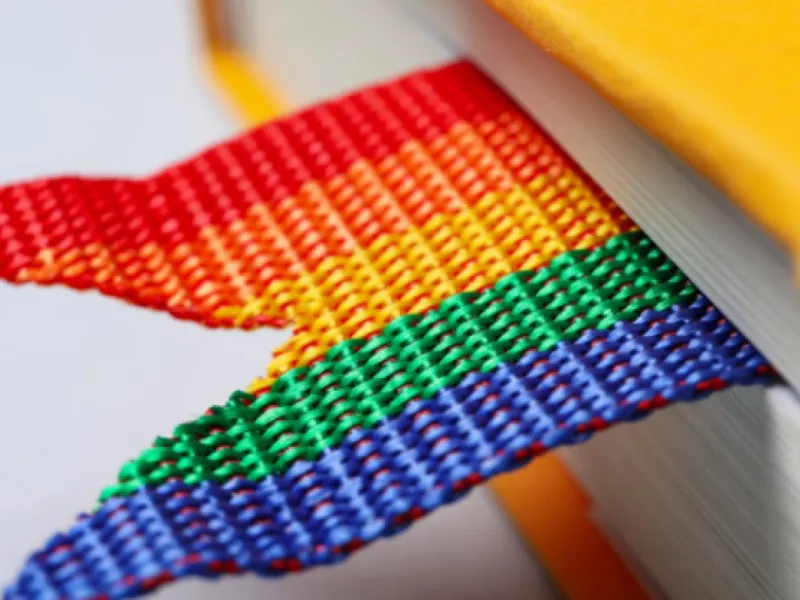 A rainbow bookmark.