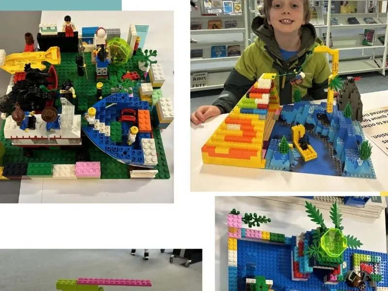 A selection of Lego creations.