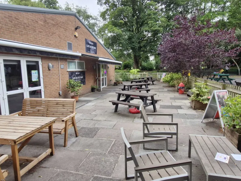 Outdoor cafe tables