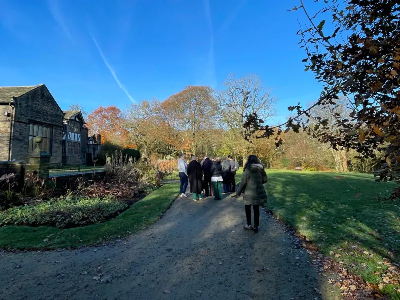 People on a dementia friendly walk in Longford Park