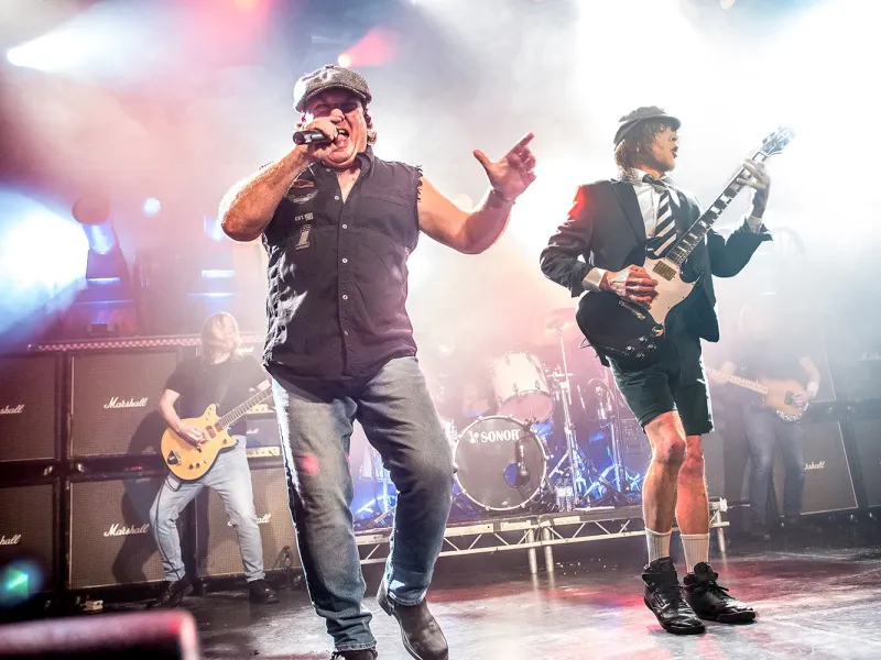 Band performing on stage
