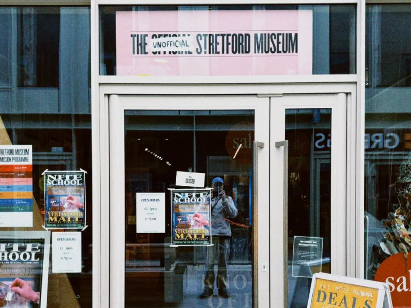 The entrance to the Unofficial Stretford Museum