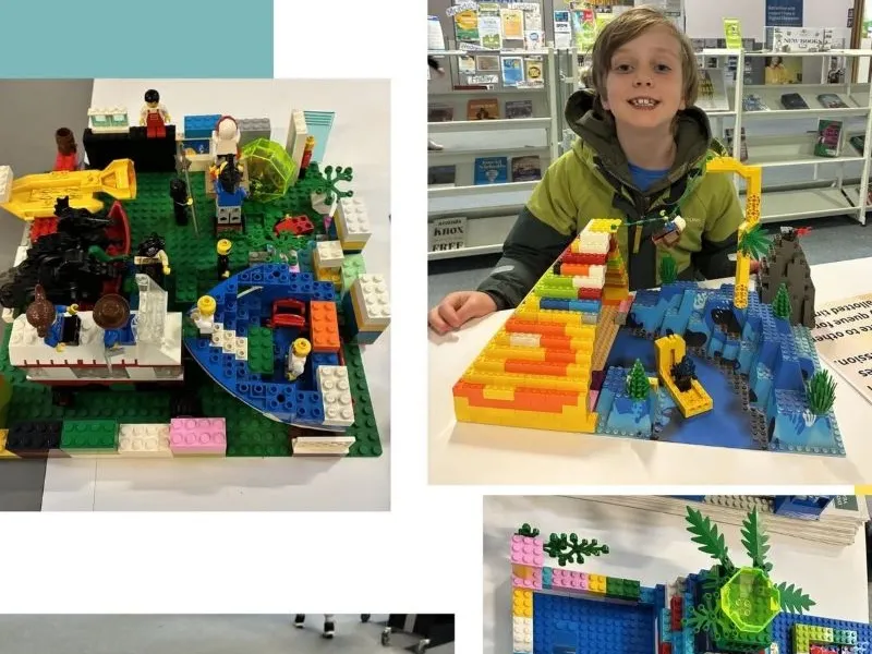 A selection of Lego creations.