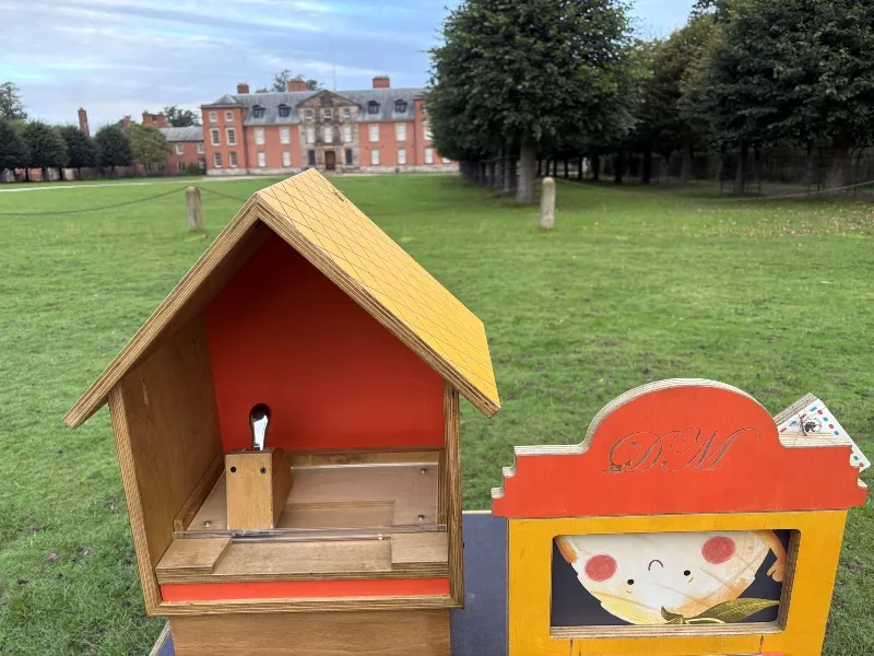 An orange postbox for pineapple post