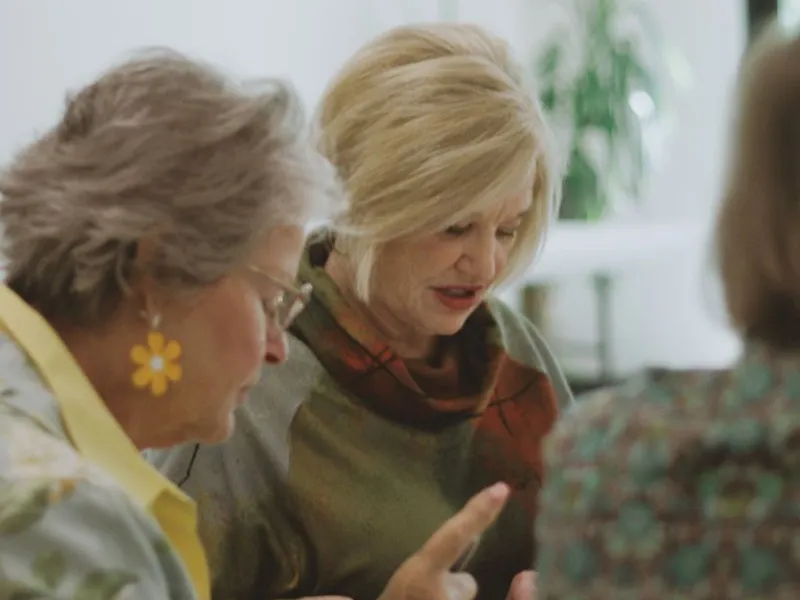 Women at a reading group.