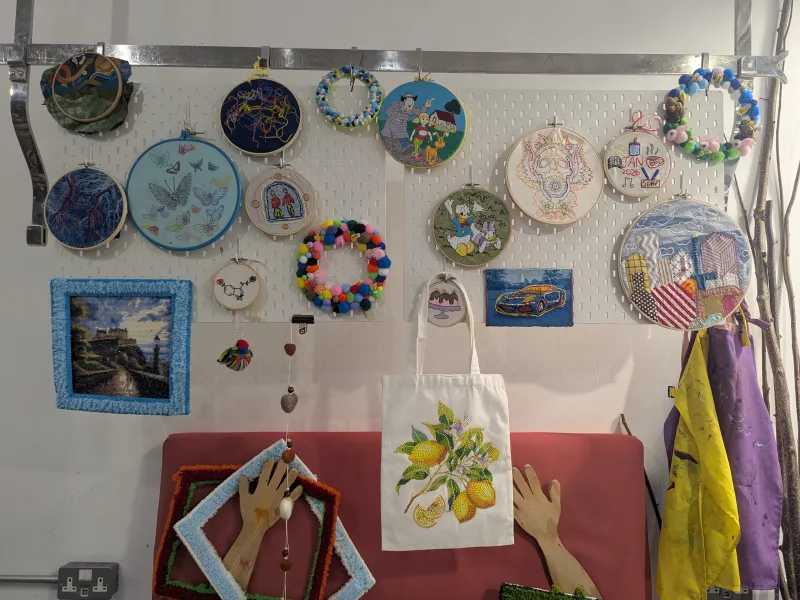 A selection of work created during the creative connections workshops
