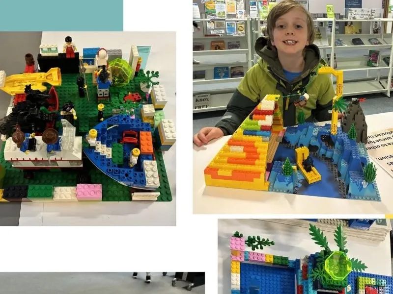 A selection of Lego creations.