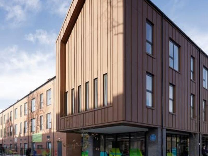 Exterior image of Old Trafford Library from the street 